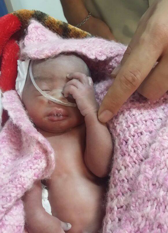 A baby born at the EMERGENCY Paediatric Centre in Port Sudan